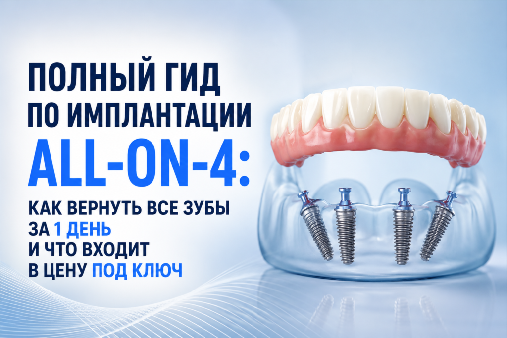 Имплантация зубов All-on-4 в Москве: цена под ключ за 1 день в Espadent