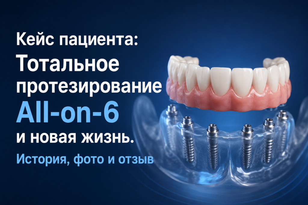 Тотальное протезирование All-on-6 в Espadent: как вернуть зубы за один день и обрести уверенность — реальный кейс пациента