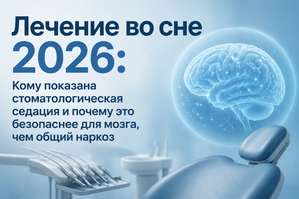 Лечение зубов во сне: почему седация безопаснее наркоза и кому она показана в 2026 году