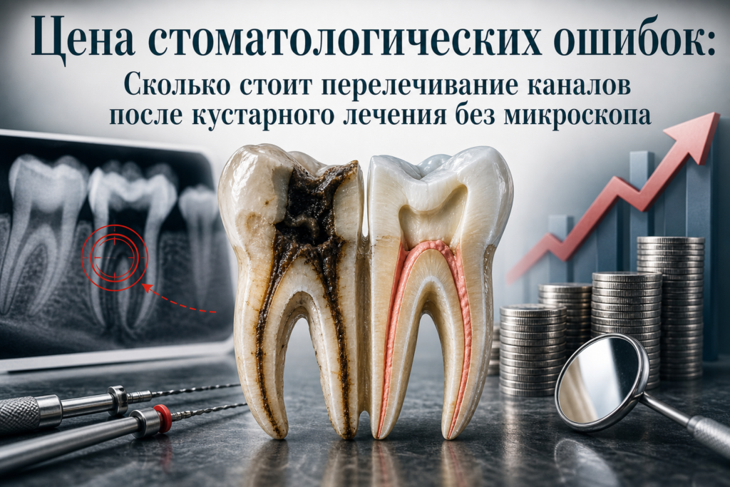 Перелечивание каналов: почему экономия на микроскопе приводит к потере зуба и двойным тратам в Espadent