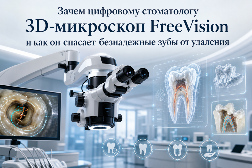 Лечение каналов под микроскопом FreeVision: как спасти безнадежный зуб в Espadent