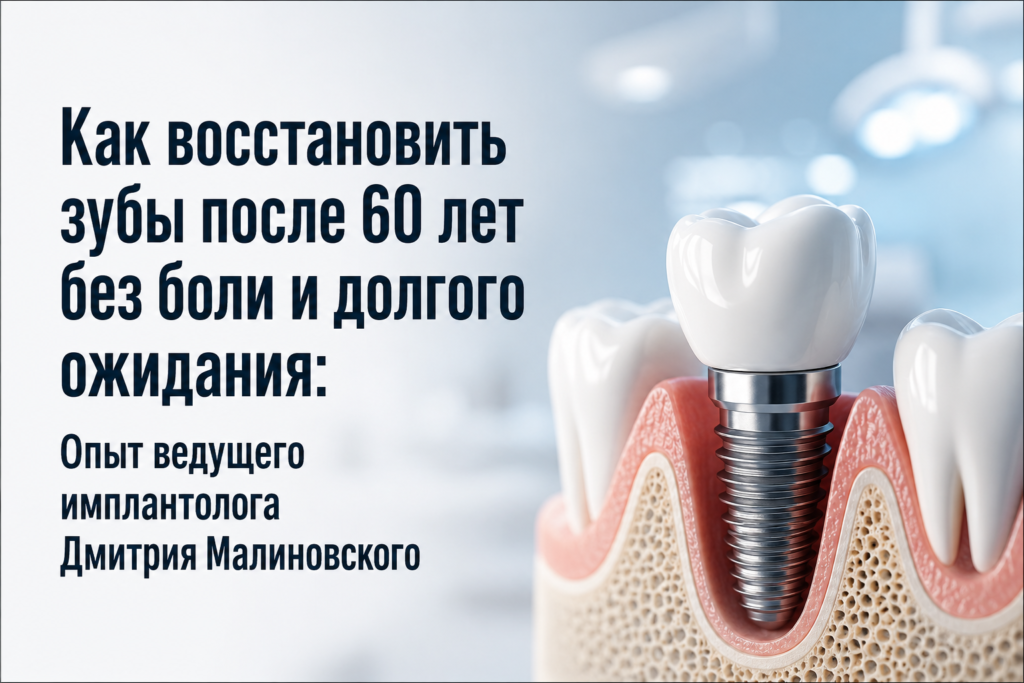 Восстановление зубов после 60 лет: как вернуть комфорт и красивую улыбку за 1 день без боли и страха. Опыт экспертов Espadent.