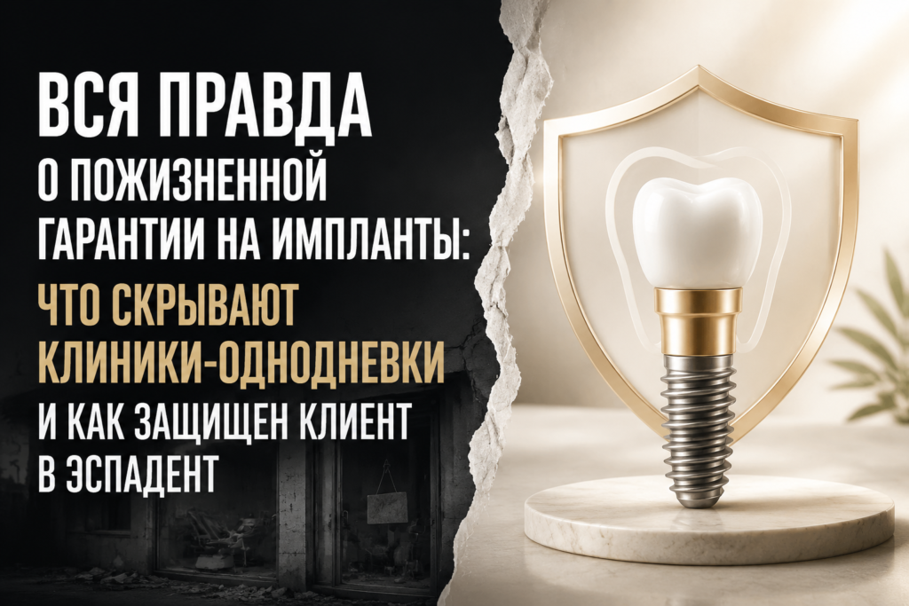 Вся правда о пожизненной гарантии на импланты: почему важно выбрать надежную клинику Espadent вместо однодневки