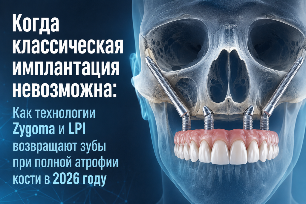 Zygoma и LPI: как восстановить зубы при полной атрофии кости в Espadent