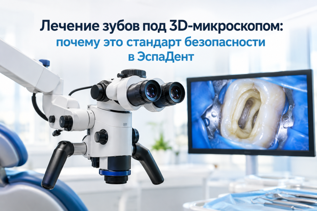 Лечение зубов под 3D-микроскопом в Москве: спасение безнадежных зубов в ЭспаДент без боли по честной цене