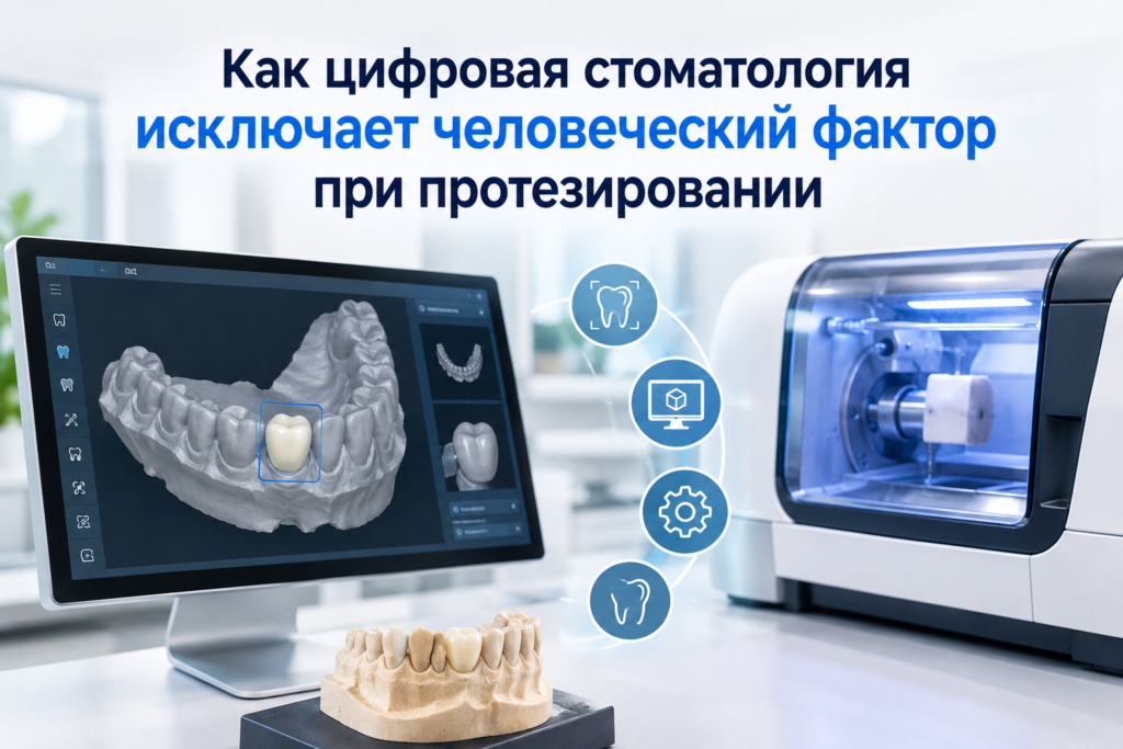 Цифровое протезирование в ЭспаДент: как CAD/CAM и сканирование исключают человеческий фактор. Благодаря интраоральному сканированию вместо слепков и цифровым протоколам, риск ошибки сведен к нулю. Автоматизация гарантирует ювелирную точность конструкций, идеальное прилегание и комфорт без ошибок ручного литья и долгих ожиданий. Забудьте о переделках.