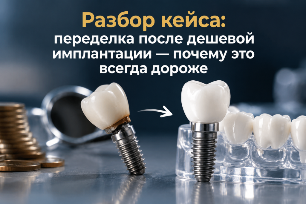 Переделка имплантации в Espadent: почему скупой платит дважды